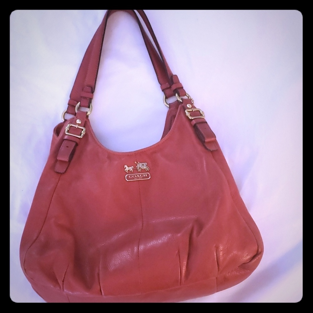 Coach Purse over shoulder